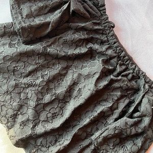 Jack by BB Dakota black eyelet off the shoulder top size medium